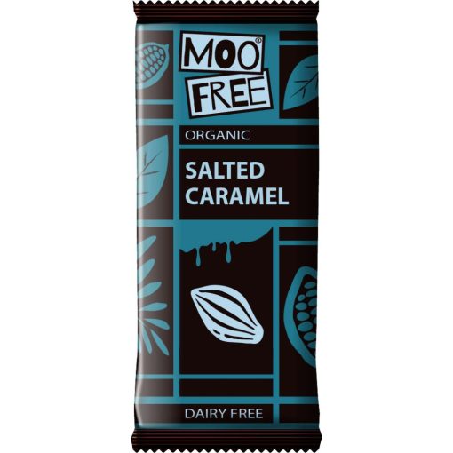 Moo Free Prémium BIO 45% Tejmentes Tengerisós-Karamellás csokoládé 80g
