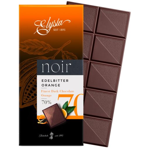 Elysia Noir 70% Narancsos Étcsokoládé tábla 100g