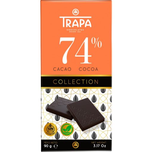 Trapa Collection 74% Étcsokoládé tábla 90g