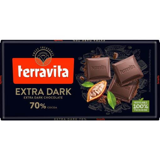 Terravita 70% Étcsokoládé tábla 90g