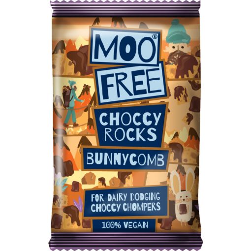 Moo Free Choccy Rocks - Bunnycomb  35g