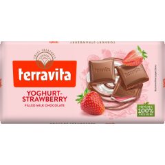 Terravita Tejcsokoládé tábla Epres-Joghurtos 100g