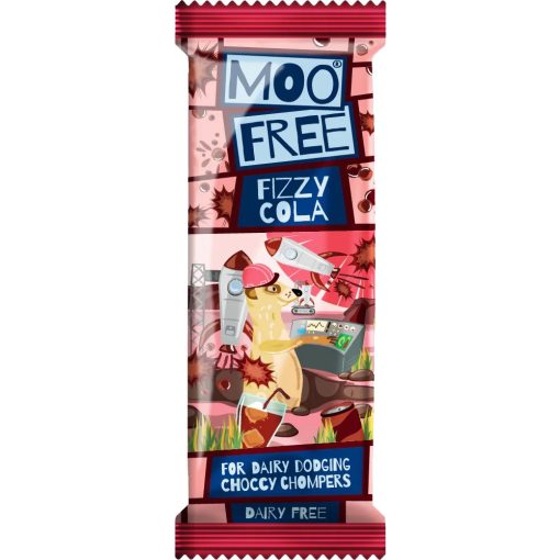 Moo Free Mini Moo Frizzy Cola Tejmentes Csokoládé szelet 20g
