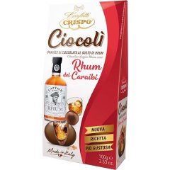   Crispo Ciocoli - Rhum dei Caraibi Tejcsokoládé Praliné 100g