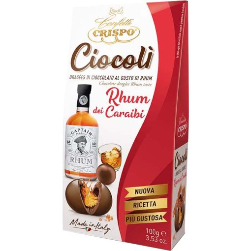 Crispo Ciocoli - Rhum dei Caraibi Tejcsokoládé Praliné 100g