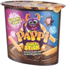 Pappi - Choco & Sticks Pattogócukorral 55g