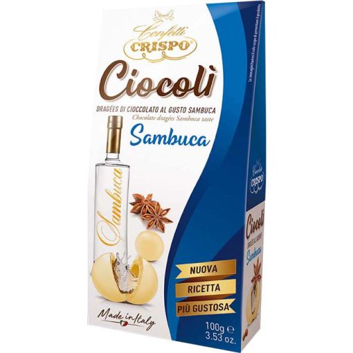 Crispo Ciocoli - Sambuca Fehér csokoládé Praliné 100g