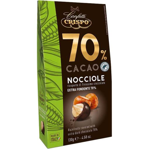 Crispo Ricoperte - 70% Étcsokoládé Mogyoróval 130g