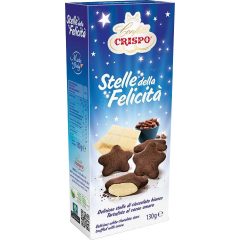 Crispo Fehér csokoládé Csillagok Kakaóporral 130g