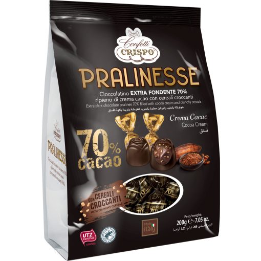 Crispo Pralinesse - 70% Étcsokoládé Praliné 200g