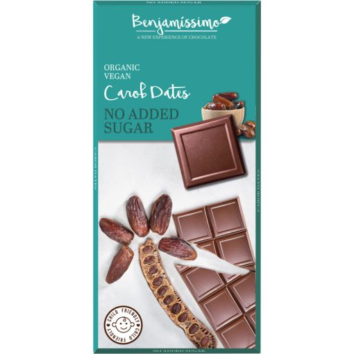 BENJAMISSIMO BIO NSA Csokoládé Datolyával és Karobbal GF, Vegán, HU-ÖKO-01 70g