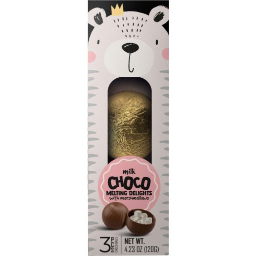 Chocovia - Choco Bomb Maci - Tejcsokoládé gömb Pillecukorral (3db) 120g