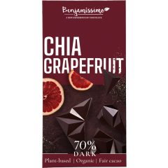   Benjamissimo BIO 70% Étcsokoládé Chia maggal és Grapefruittal 60g