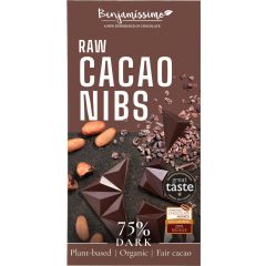 Benjamissimo BIO 75% Étcsokoládé Kakaóbab törettel 60g