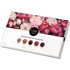 Pure - Rózsás - Trüffelkrémes Csokoládé Válogatás (20db) 160g   Pure - Rózsás - Trüffelkrémes Csokoládé Válogatás (20db) 160g