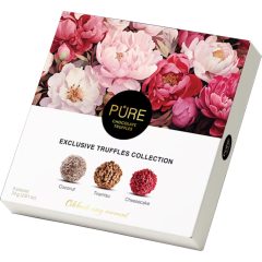 Pure - Rózsás - Trüffelkrémes Csokoládé Válogatás (9db) 74g   Pure - Rózsás - Trüffelkrémes Csokoládé Válogatás (9db) 74g