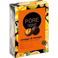 Pure Étcsokoládés Narancsos-Mangós Trüffel 148g Pure Étcsokoládés Narancsos-Mangós Trüffel 148g