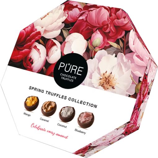 Pure - Rózsás - "Oktagon" Trüffelkrémes csokoládé válogatás 240g
