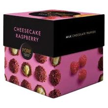 Pure - Cube - Sajtortás Trüffelkrémmel töltött Tejcsokoládé Málnás Szórással 96g