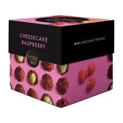 Pure - Cube - Sajtortás Trüffelkrémmel töltött Tejcsokoládé Málnás Szórással 96g   Pure - Cube - Sajtortás Trüffelkrémmel töltött Tejcsokoládé Málnás Szórással 96g