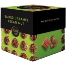 Pure - Cube - Csokoládé Trüffel Sós-karamell töltelékkel Pekándióval borítva 110g