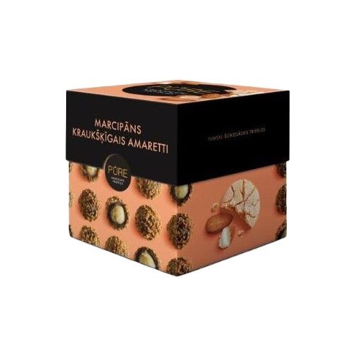 Pure - Cube - Marcipános Étcsokoládé Trüffel Amaretti keksz darabokkal 96g
