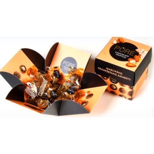 Pure - Cube - Marcipános Étcsokoládé Trüffel Amaretti keksz darabokkal 96g