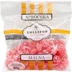 TLM Aprócska - Málna Ízű Töltetlen Keménycukorka 80g