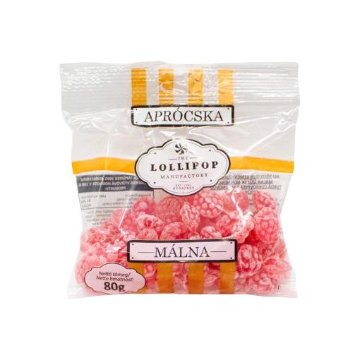 TLM Aprócska - Málna Ízű Töltetlen Keménycukorka 80g