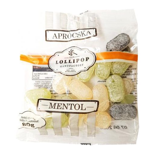 TLM Aprócska - Mentol-, Ánizs- és Eukaliptusz Ízű Töltetlen Keménycukorka 80g