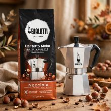 Bialetti - Perfetto Moka Mogyoró ízű Őrölt kávé 250g