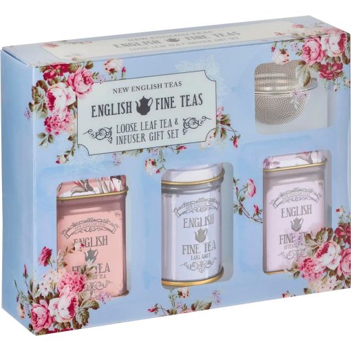 NET "Vintage Floral" Mini szálas tea válogatás 70g + tea szűrő