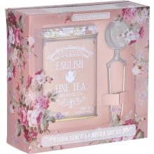 NET "Vintage Floral" Szálas English Breakfast tea 125g + tea szűrő
