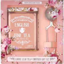 NET "Vintage Floral" Szálas English Breakfast tea 125g + tea szűrő