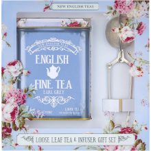 NET "Vintage Floral" Szálas Earl Grey tea 125g + tea szűrő