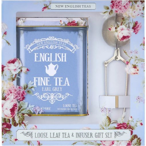 NET "Vintage Floral" Szálas Earl Grey tea 125g + tea szűrő