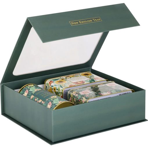 NET "Hímzett Virágmintás" Ajándékcsomag (2x40 filter tea + Gyömbéres keksz 200g) 360g