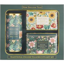 NET "Hímzett Virágmintás" Ajándékcsomag (2x40 filter tea + Gyömbéres keksz 200g) 360g