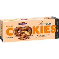   Quickbury - Donut Karamellás töltelékkel és Földimogyoróval töltött keksz NSA 128g