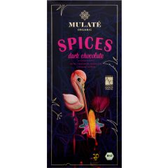   Mulate Organic - Étcsokoládé Fahéjjal, Vaníliával és Cayenne borssal 80g