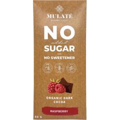   Mulate Organic Light - Étcsokoládé Málnával és Kakaótörettel NSA 80g