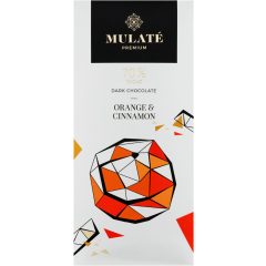   Mulate Premium - Étcsokoládé liofilizált Naranccsal és Fahéjjal 90g