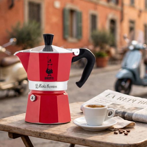 Bialetti - Moka Express Red kotyogós kávéfőző - 3 adagos