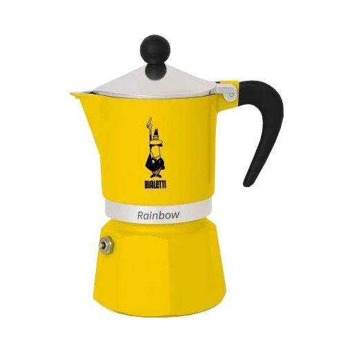 Bialetti Rainbow Yellow kotyogós kávéfőző - 3 adagos