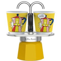   Bialetti Mini Express Lichtenstein kotyogós kávéfőző - 2 adagos szett