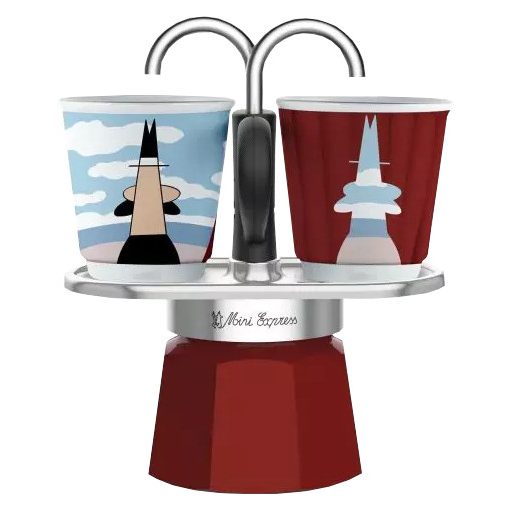 Bialetti Mini Express Magritte kotyogós kávéfőző - 2 adagos szett