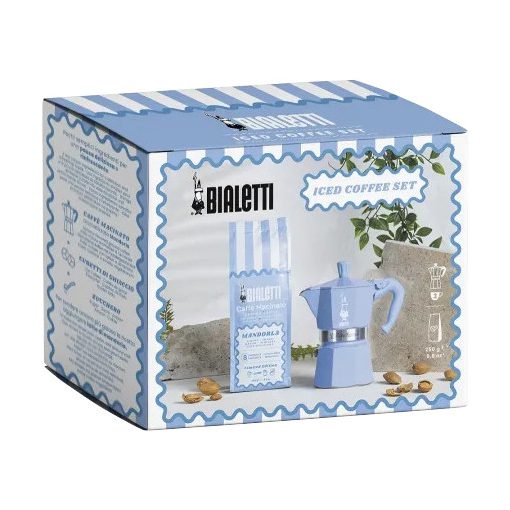 Bialetti Moka Express kotyogó 3 adag + Perfetto Moka Mandulás őrölt kávé 250g