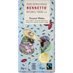Bennetto BIO 60% Étcsokoládé Kókusz reszekékkel 80g