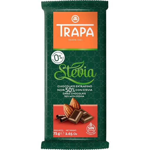 Trapa Stevia NSA 50% Étcsokoládé 75g
