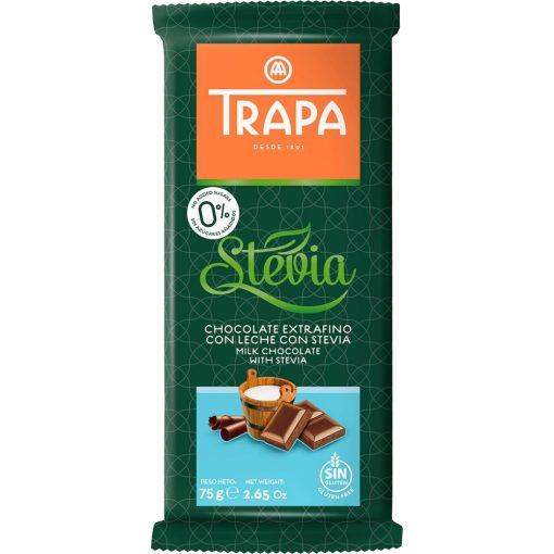 Trapa Stevia NSA Tejcsokoládé 75g